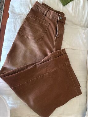 NWOT Sidefeel brown wide leg jeans Size 16